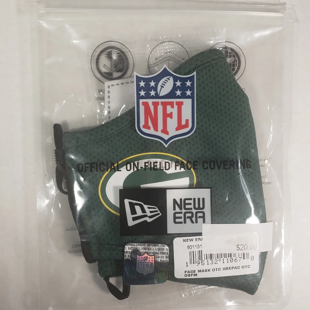 NWT Unisex Green Bay Packers Face Mask